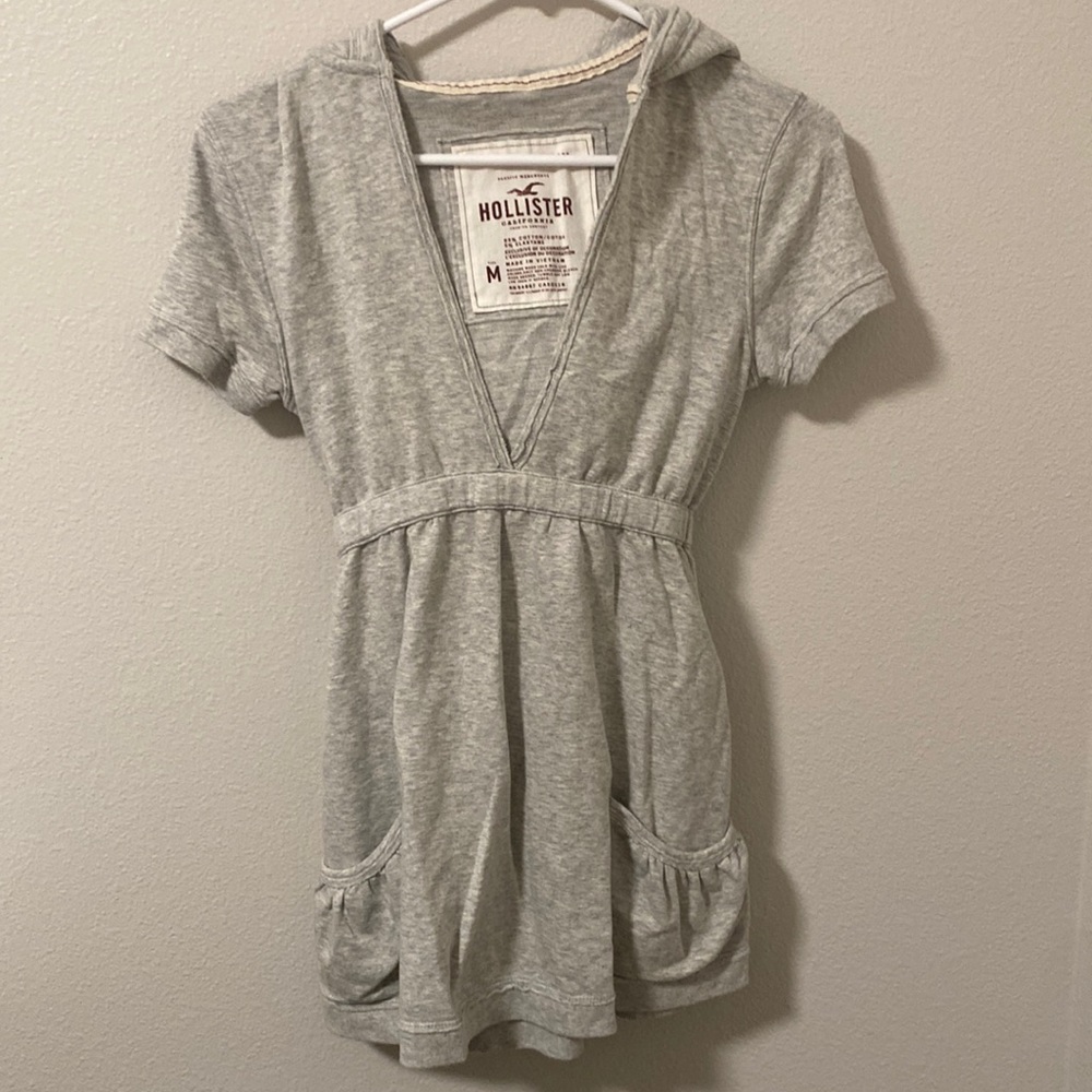 Grey Shirt with Pockets by Hollister